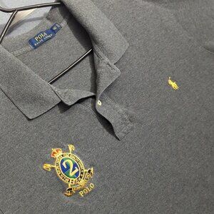 Polo Ralph Lauren Shirt Men's 2XLT Tall Gray Polo Crest Short Sleeve Cotton